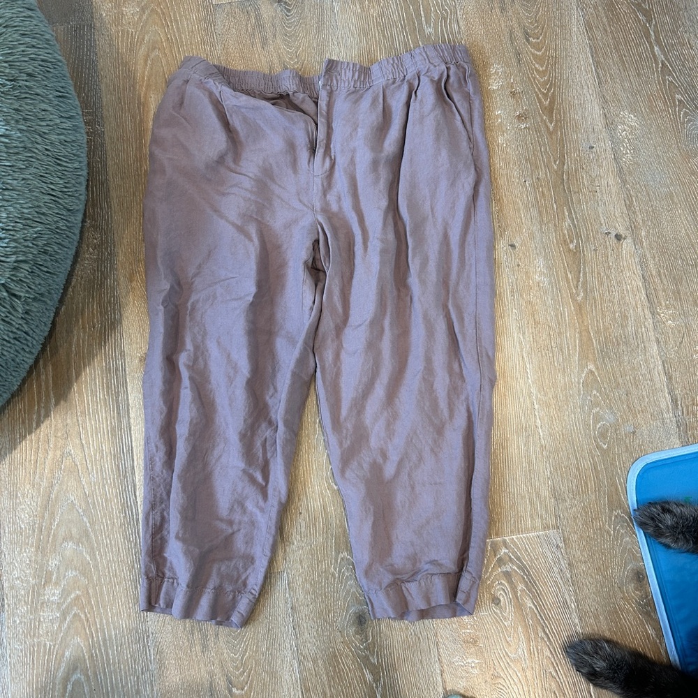 Madewell linen blend track trousers